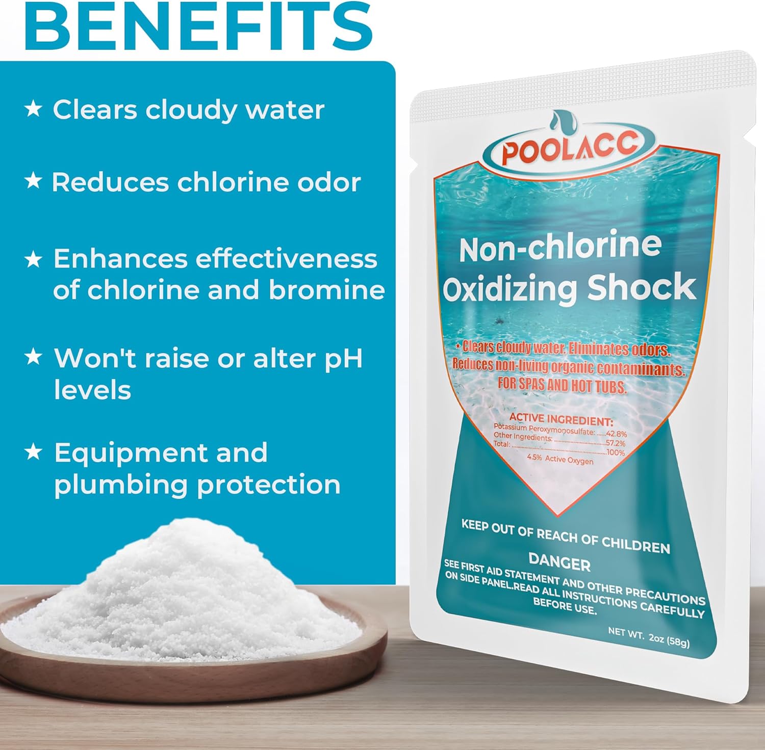 Non-Chlorine Spa Shock Oxidizer for Hot Tub