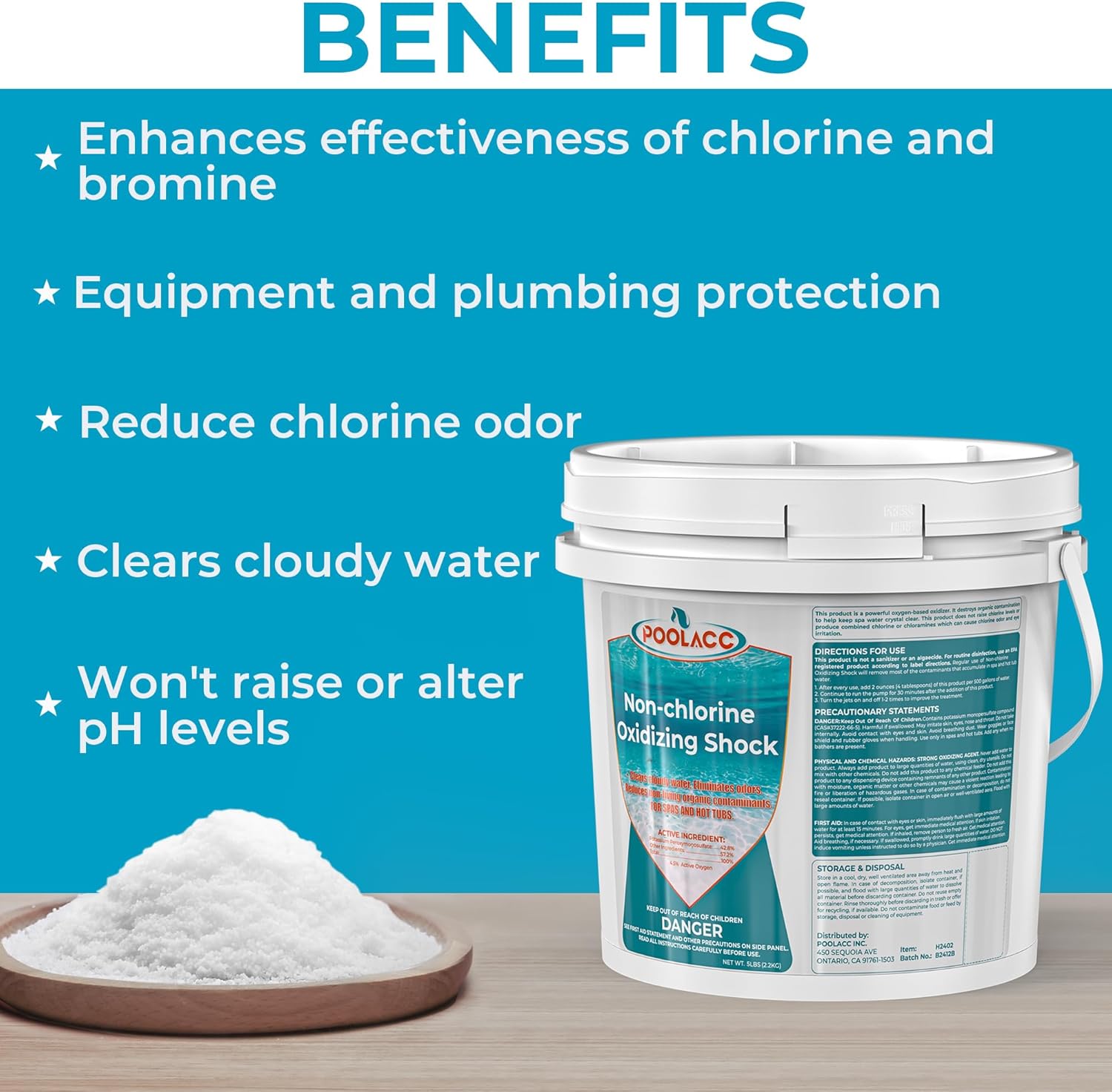 5 LB Non-Chlorine Spa Shock Oxidizer for Hot Tub
