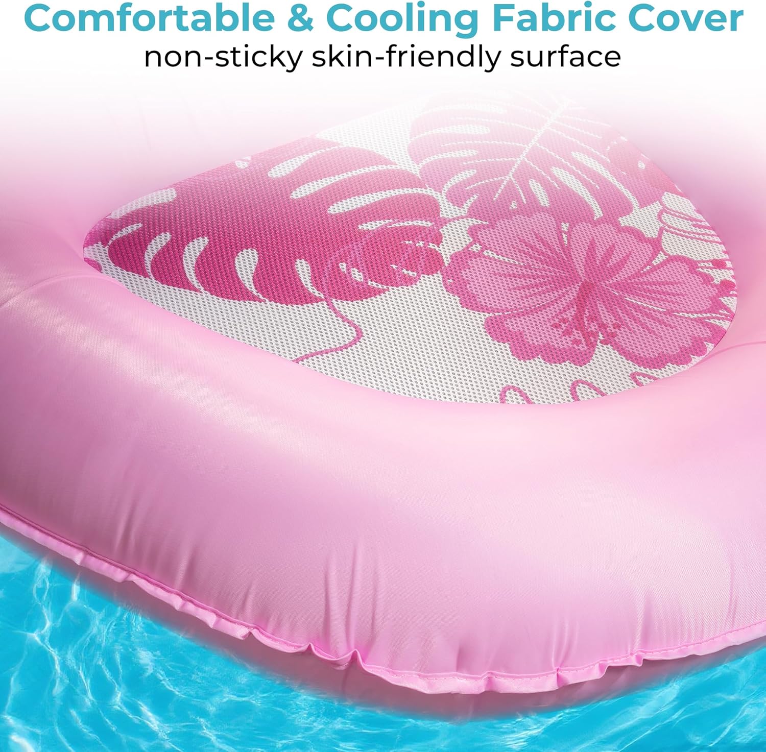 Picture of POOLACC Inflatable Fabric Covered Pool Lounger Float Adult   - One-stop shopping