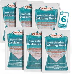 Picture of 6 Packs - Non-Chlorine Spa Shock Oxidizer for Hot Tub, Chlorine-Free Treatment & Enhanced Oxidizing Shock for Hot Tubs & Spas, Single Dose Packets for Easy Hot Tub Maintenance & Treatment 