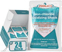 Picture of 24 Packs - Non-Chlorine Spa Shock Oxidizer for Hot Tub, Chlorine-Free Treatment & Enhanced Oxidizing Shock for Hot Tubs & Spas, Single Dose Packets for Easy Hot Tub Maintenance & Treatment