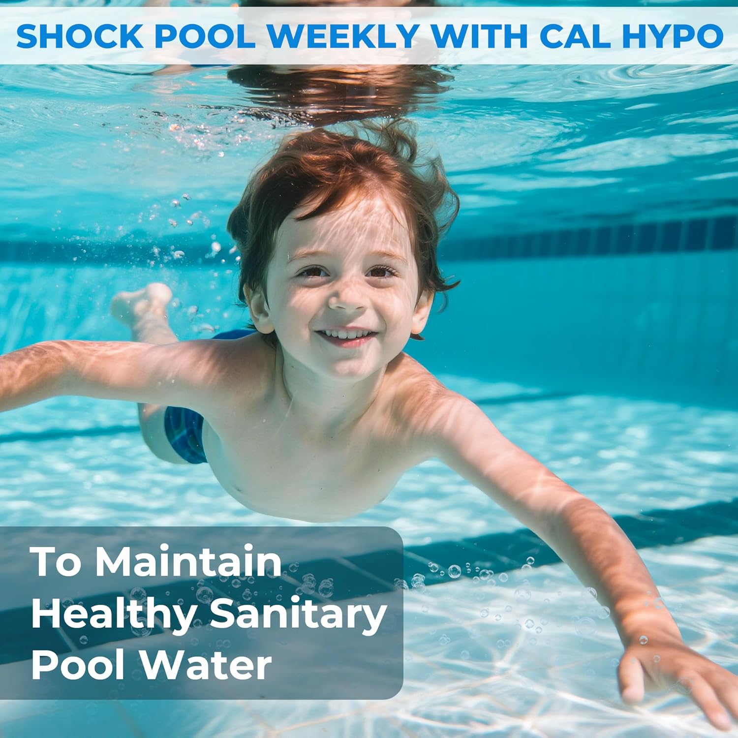 Picture of POOLACC Pro-Grade Chlorine Pool Shock, 68% Cal-Hypo Granular Sanitizer, Prevents Bacteria & Algae, Restores Crystal Clear Water - Shock Treatment, Swimming Pool Chemical - 25Lb