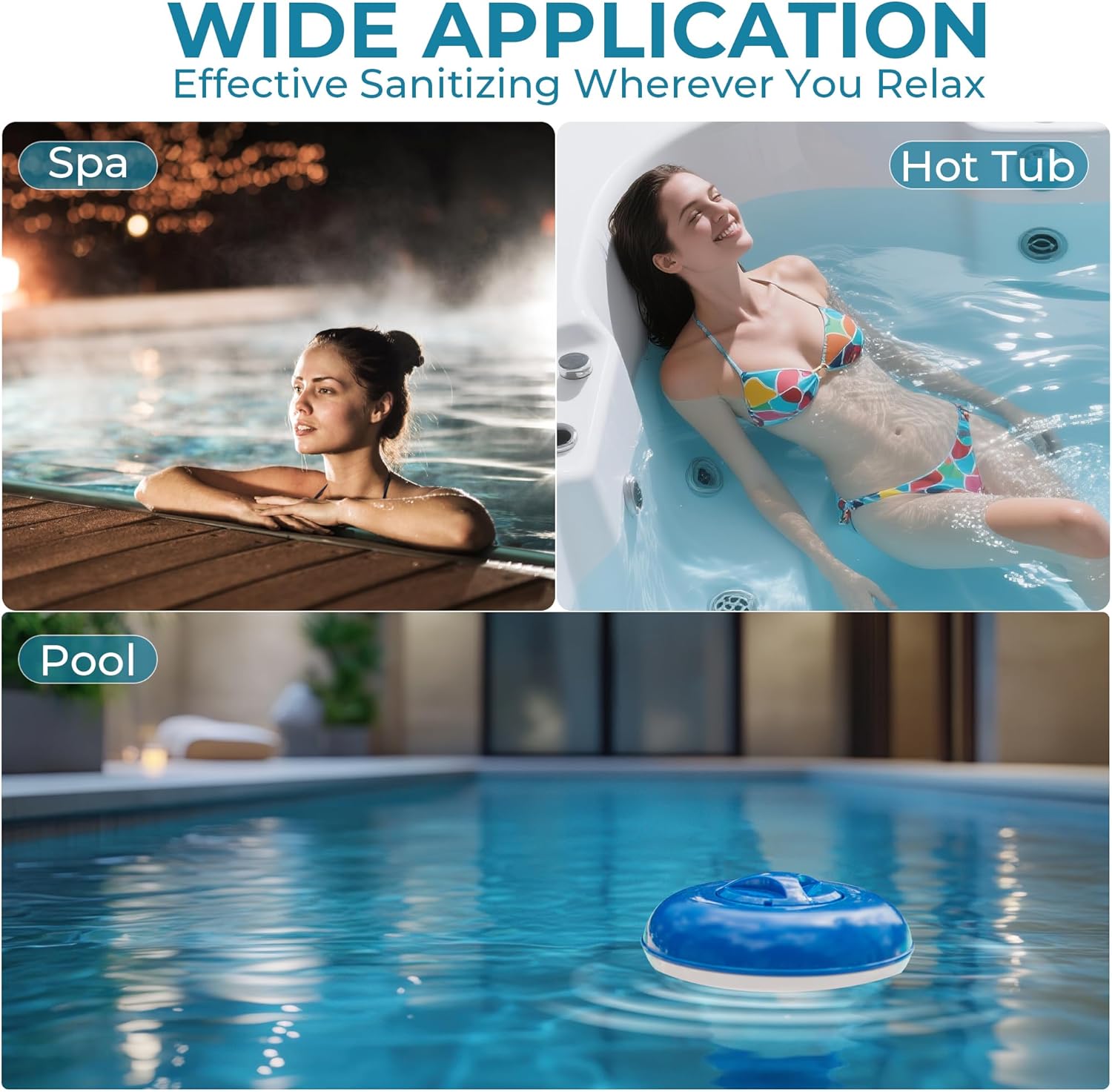 Picture of POOLACC 1 Inch Bromine Tablets 1.2LB/3.5LB/8LB/25.5LB - Brominating Chemical Sanitizer for Spas, Hot Tubs or Indoor Pools - Low Odor, Less Irritation, Pre-Stabilized, Long-Lasting, Chlorine Alternative 